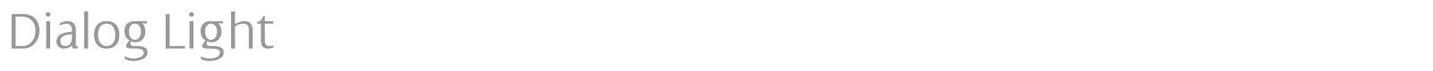 Dialog Light font preview